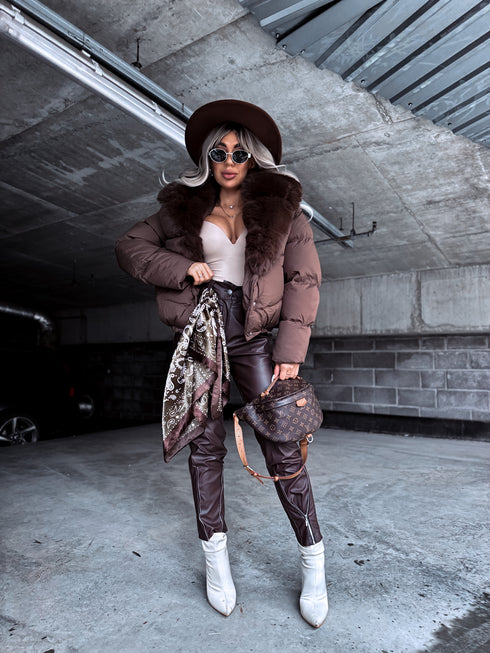 Pufinė viršutinė striukė "MARSS FC7611" - CHOCO